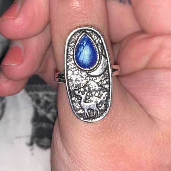 1 LEFT 🦌 Mythical Country Deer Moon Sky Retro Ring 🦌 - Picture 4 of 5